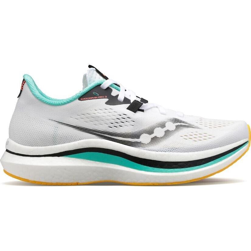 Saucony Women`s S10687-84 Endorphin Pro 2 Running Shoes White/black/vizi - White/Black/Vizi