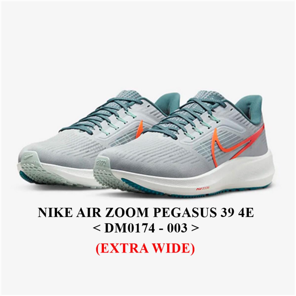 Nike Air Zoom Pegasus 39 4E DM0174-003 Extra Wide Men`s Running Shoes N/box