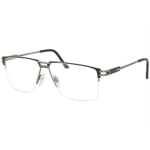 Cazal 7076 003 Eyeglasses Men`s Gunmetal/black Titanium Optical Frame 59-mm