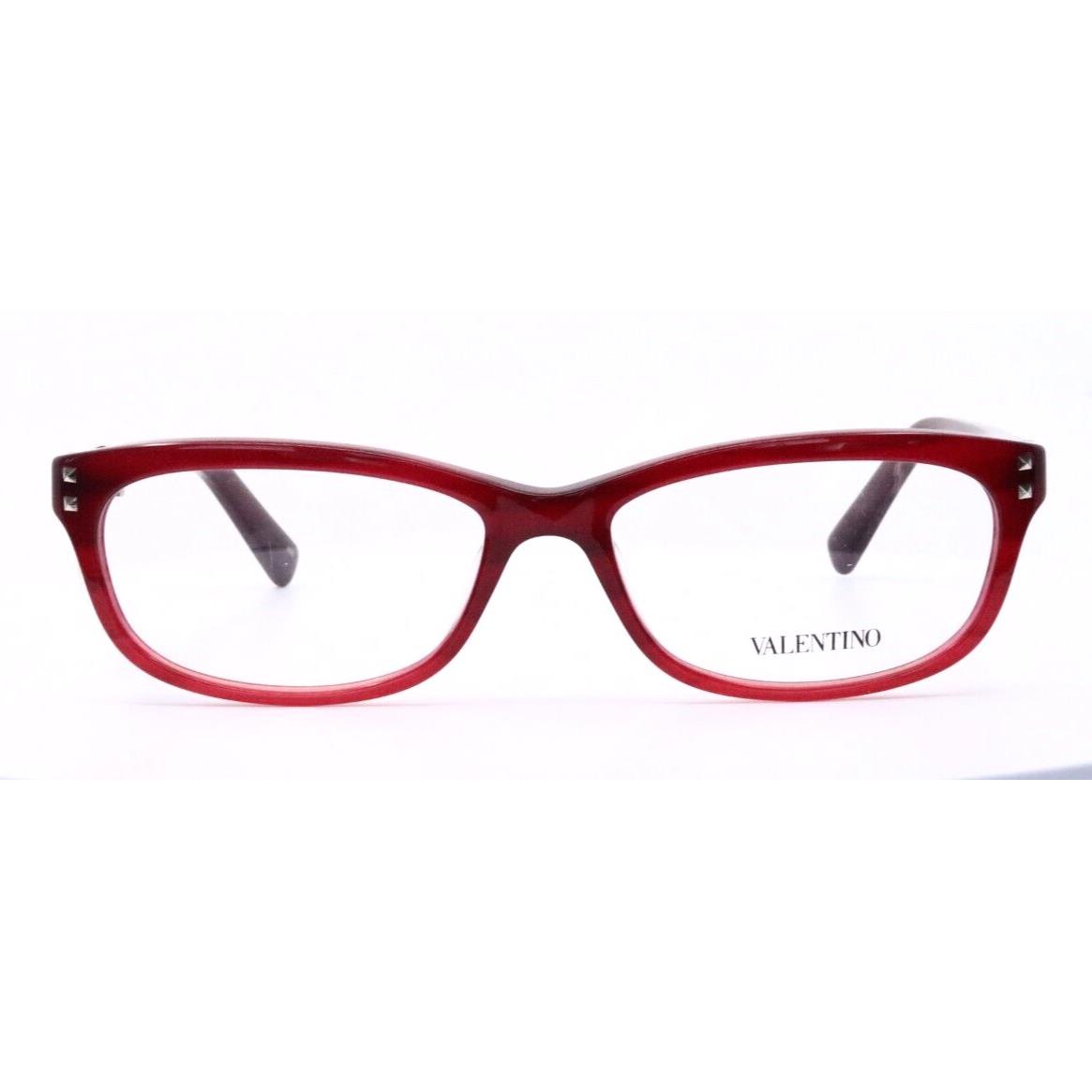 Valentino V2649 618 Striped Red Womens Oval Full Rim Eyeglasses 54-16-130 B:31