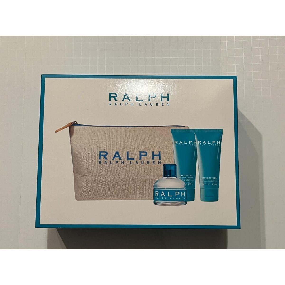 Ralph Lauren Ralph 4pc Gift Set Edt+body Lotion+shower Gel+pouch