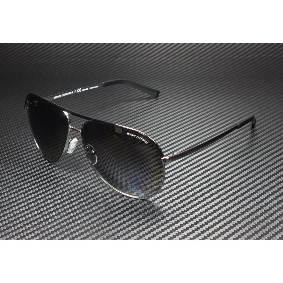 Armani Exchange AX2002 6006T3 Gunmetal Bk Grey Polarized 61mm Unisex Sunglasses