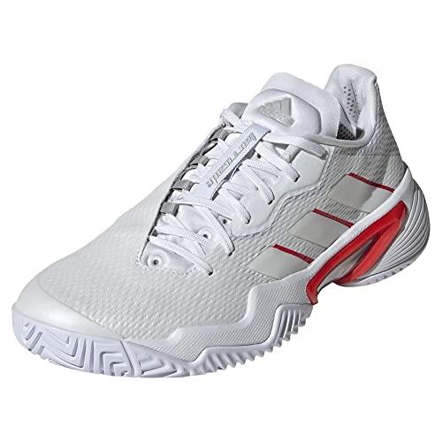 Adidas Women`s Barricade Tennis Shoe White/Silver Metallic/Grey