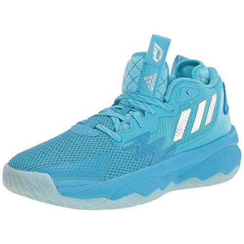 Adidas Unisex-adult Dame 8 Basketball Shoe - Choose Sz/col Signal Cyan/Silver Metallic/Shock Cyan