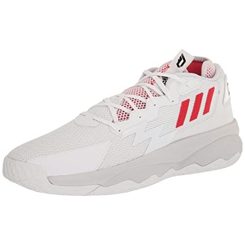 Adidas Unisex-adult Dame 8 Basketball Shoe - Choose Sz/col White/Vivid Red/Core Black