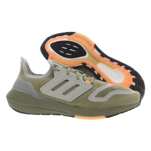 Adidas Ultraboost 22 Mens Shoes - Green/Metallic Grey/Orange , Green Main