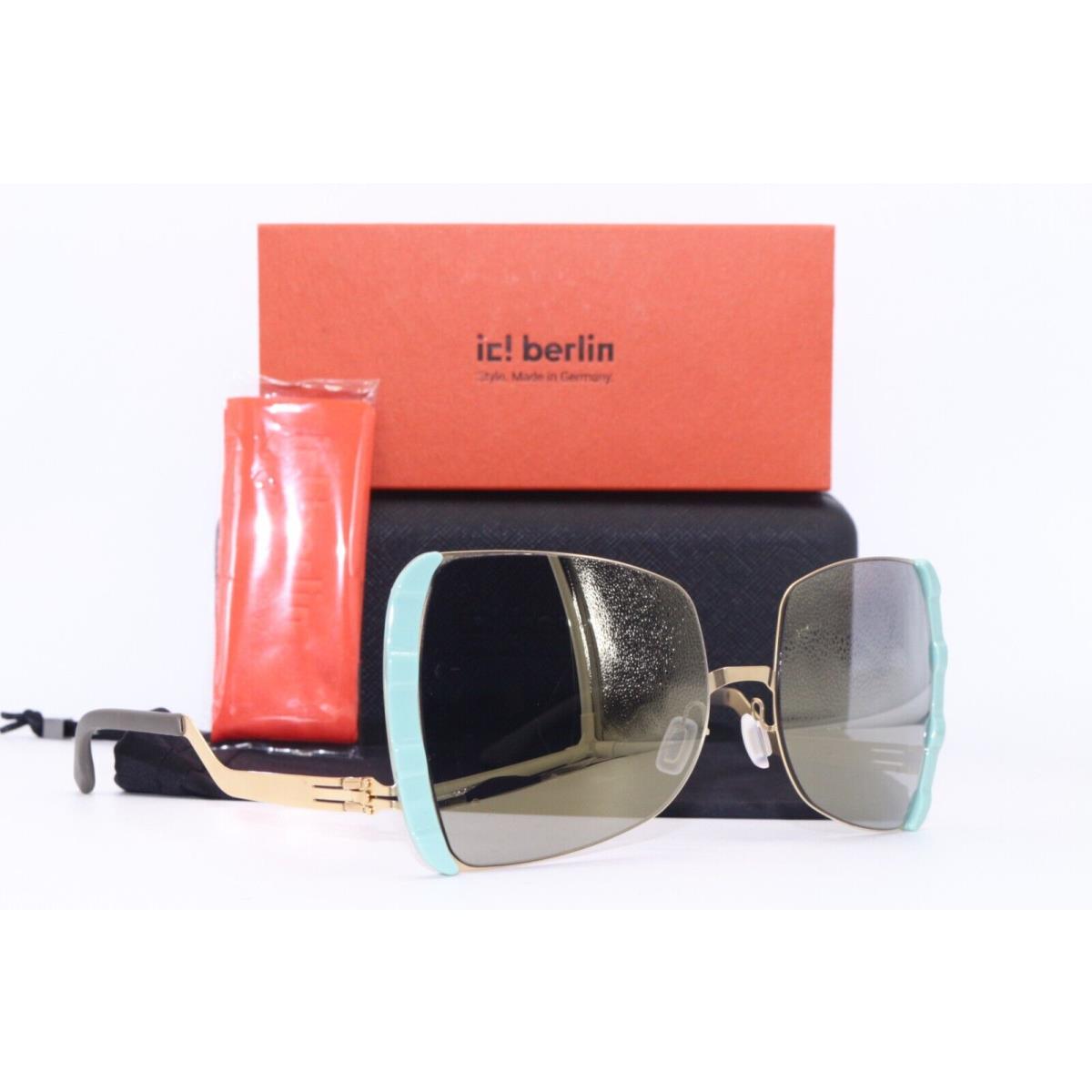 IC Berlin Model Vip Pistachio HD Matt Gold Frames Sunglasses 59-18