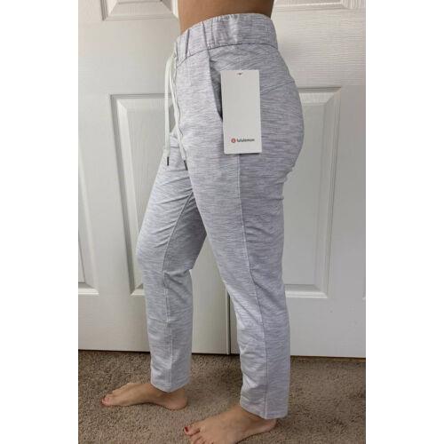 Lululemon Size 10 On The Fly 7/8 Pant Wee Stripe Gray Wsnb Luxtreme Midrise 27