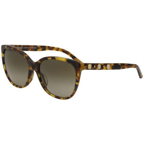 Versace Women`s VE4281A VE/4281A 5119/13 Havana Fashion Cat Eye Sunglasses 57mm