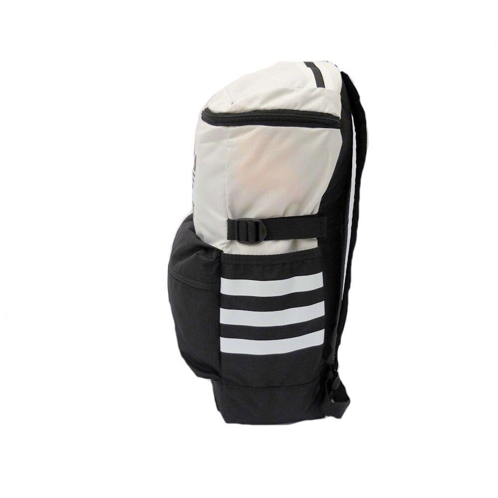 Adidas Classic Backpack Zip Top Trefoil Stripes Black/white School Bag
