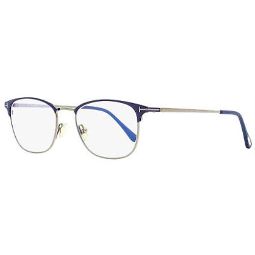 Tom Ford Blue Block Eyeglasses TF5750B 091 Matte Blue/ruthenium 52mm FT5750