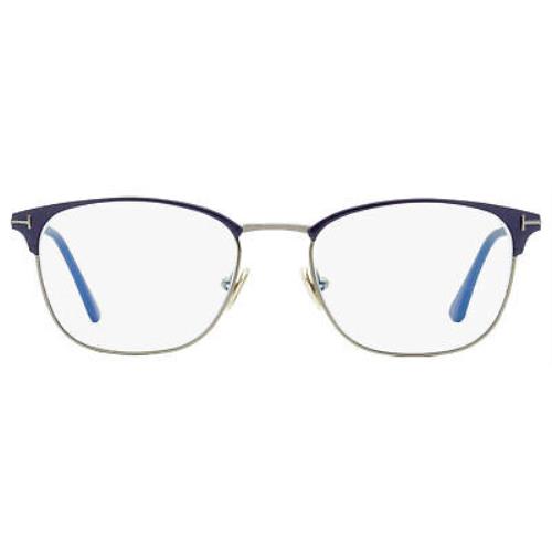 Tom Ford eyeglasses  - Matte Blue/Ruthenium , Matte Blue/Ruthenium Frame, Clear Lens 0