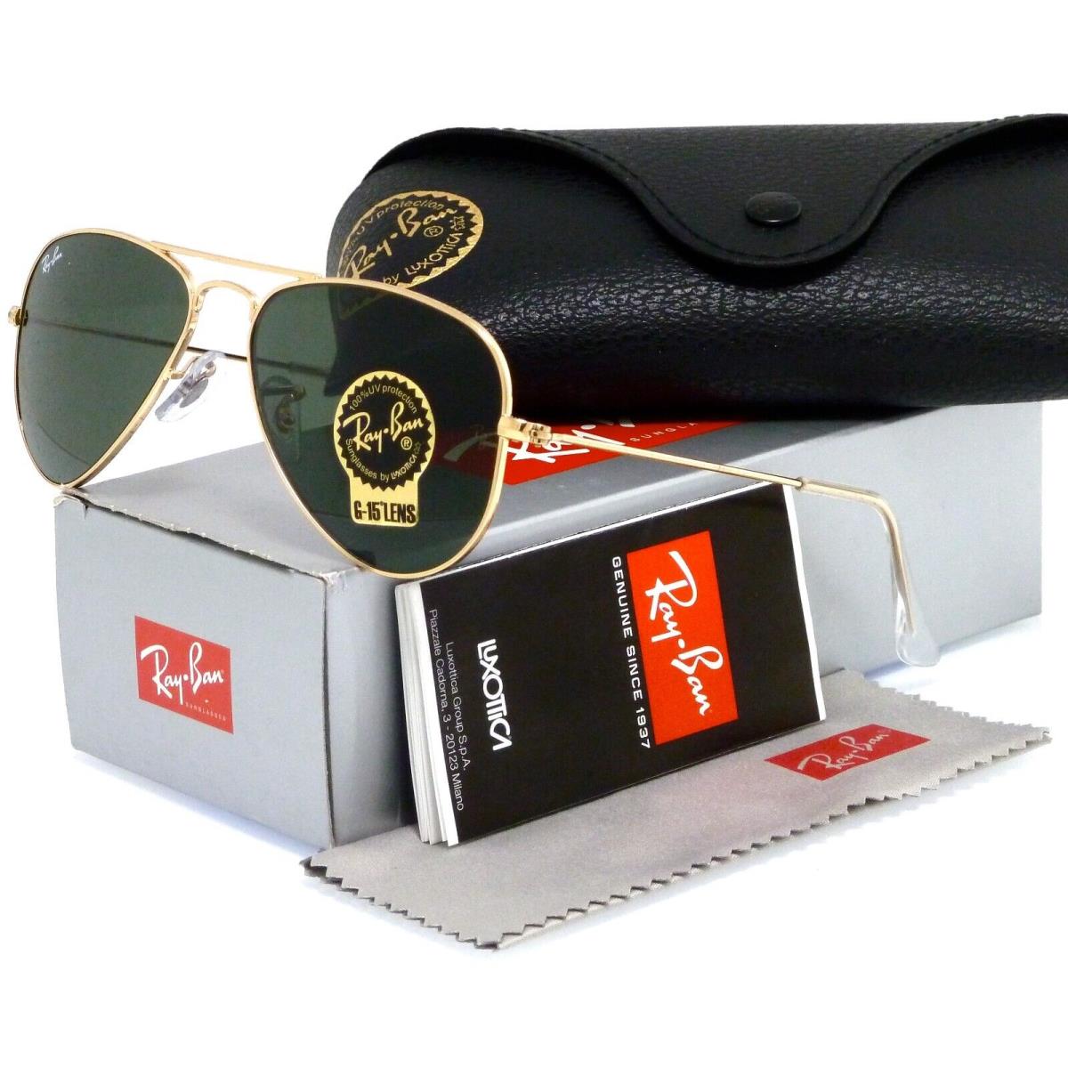 Ray-ban Small Aviator Gold l Green Classic G-15 RB3044 L0207 52mm