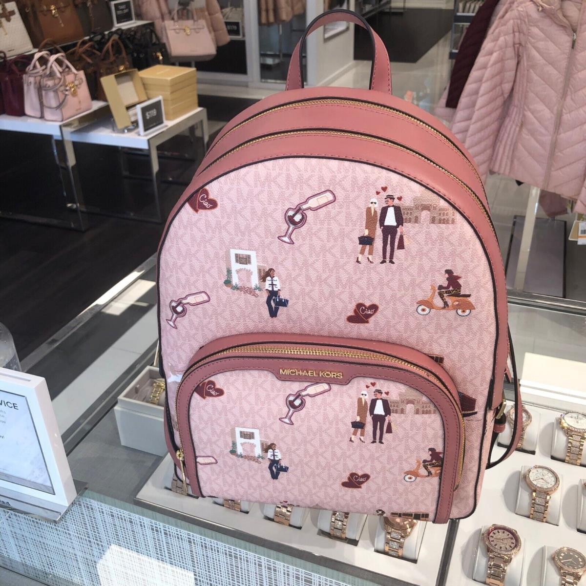 Michael Kors Jet Set Girls Jaycee Large Backpack+wallet+chain