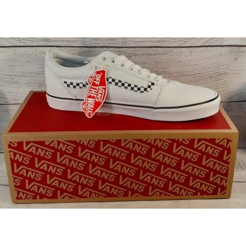 Vans Ward Checkerboard Stripe White Black Mens Sz 13 Skate Shoes |  005175018836 - Vans shoes Ward - White | SporTipTop