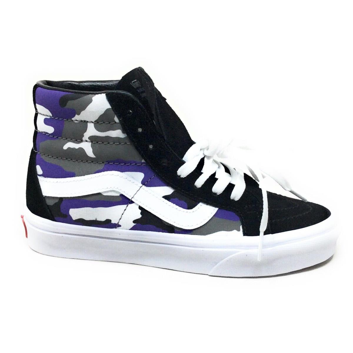 Vans Womens SK8-Hi Reissue Lace Up Skate Shoes Pop Camo Purple Size 6 US