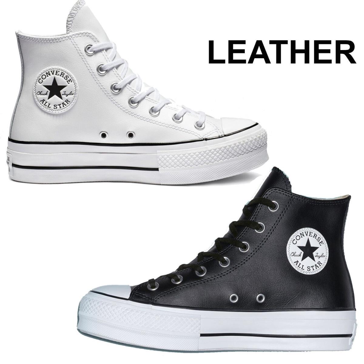 Converse Chuck Taylor All Star Lift Platform Leather High-top Women`s Shoes