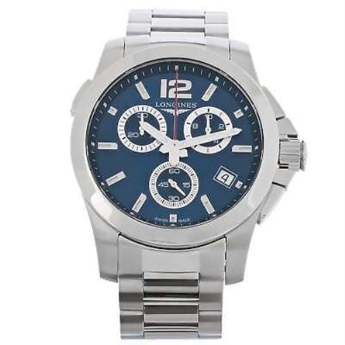 Longines Conquest� L3.702.4.96.6 Conquest 41MM Men`s Chronograph Stainless Steel Watch