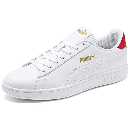 Puma Unisex-adult Smash v2 Nbk Sneaker - Choose Sz/col Puma White-high Risk Red-puma Team Gold