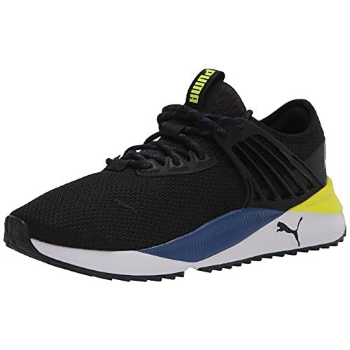 Puma Men`s Pacer Future Sneaker Option 1 Black-elektro Blue-yellow Alert