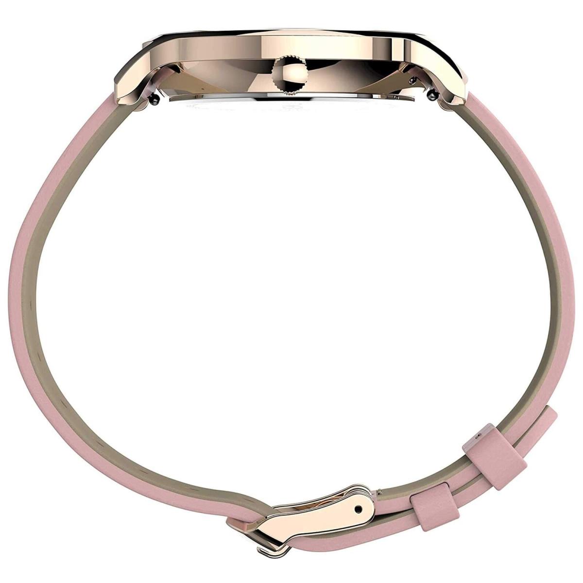 Timex Women`s Watch Transcend Quartz White Dial Pink Leather Strap TW2T74300VQ