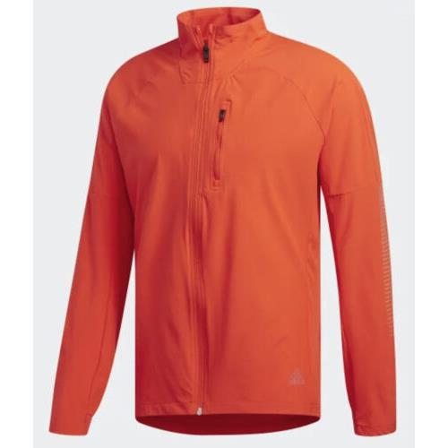 Adidas Rise Up N Run Reflective Active Orange F/z Running Jacket Mens Sz M