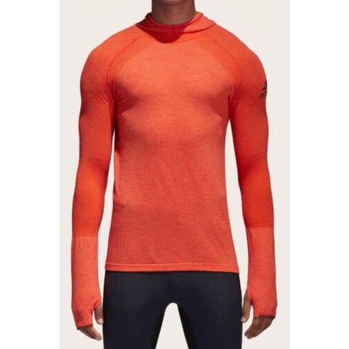 Adidas Primeknit Climaheat Fitted Seamless Hoodie Training Running Shirt Mens L