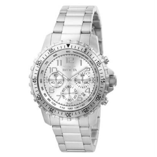 Invicta Specialty Chronograph Silver Dial Men`s Watch 6620 - Dial: Silver, Band: Silver