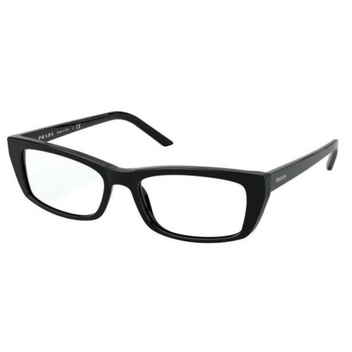 Prada Eyeglasses VPR10X-F 1AB-1O1 Black Full Rim Frames 52MM Rx-able
