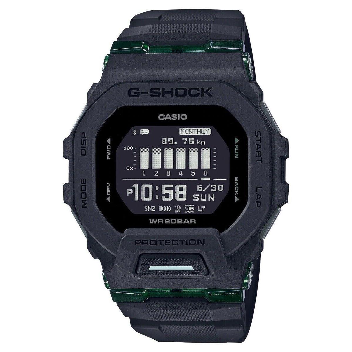 Casio G-shock G-squad Bluetooth Black Resin Band Watch GBD200UU-1D