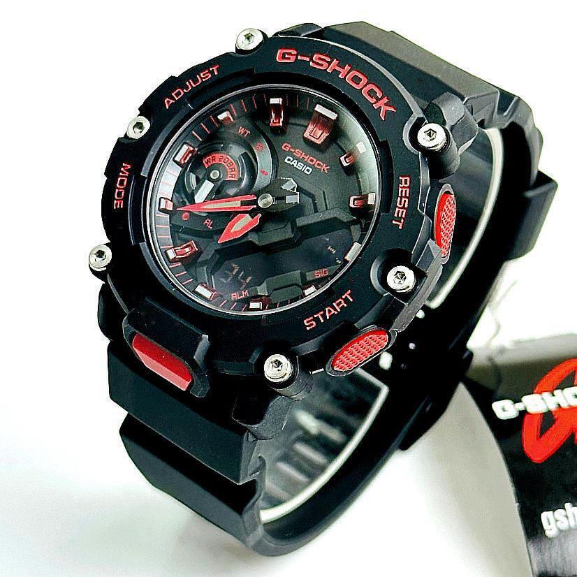 Men`s Casio G-shock Analog Digital Black Red Watch GA2200BNR-1A