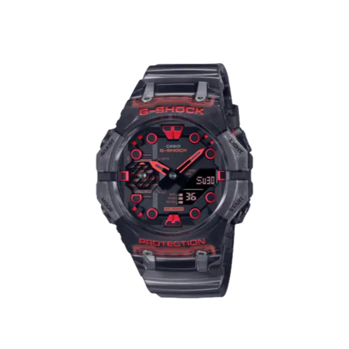 G-shock Analog-digital Bluetooth Black-red Transparent Mens Watch GAB001G-1A