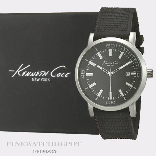 Kenneth Cole Black Silicone Strap Watch 10020835