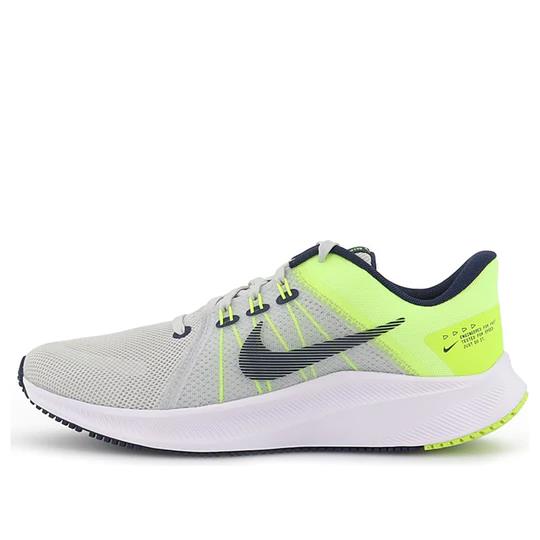 Nike Quest 4 Men`s Road Running Shoes 12.5 Gray/white/navy/volt DA1105-003 - Gray