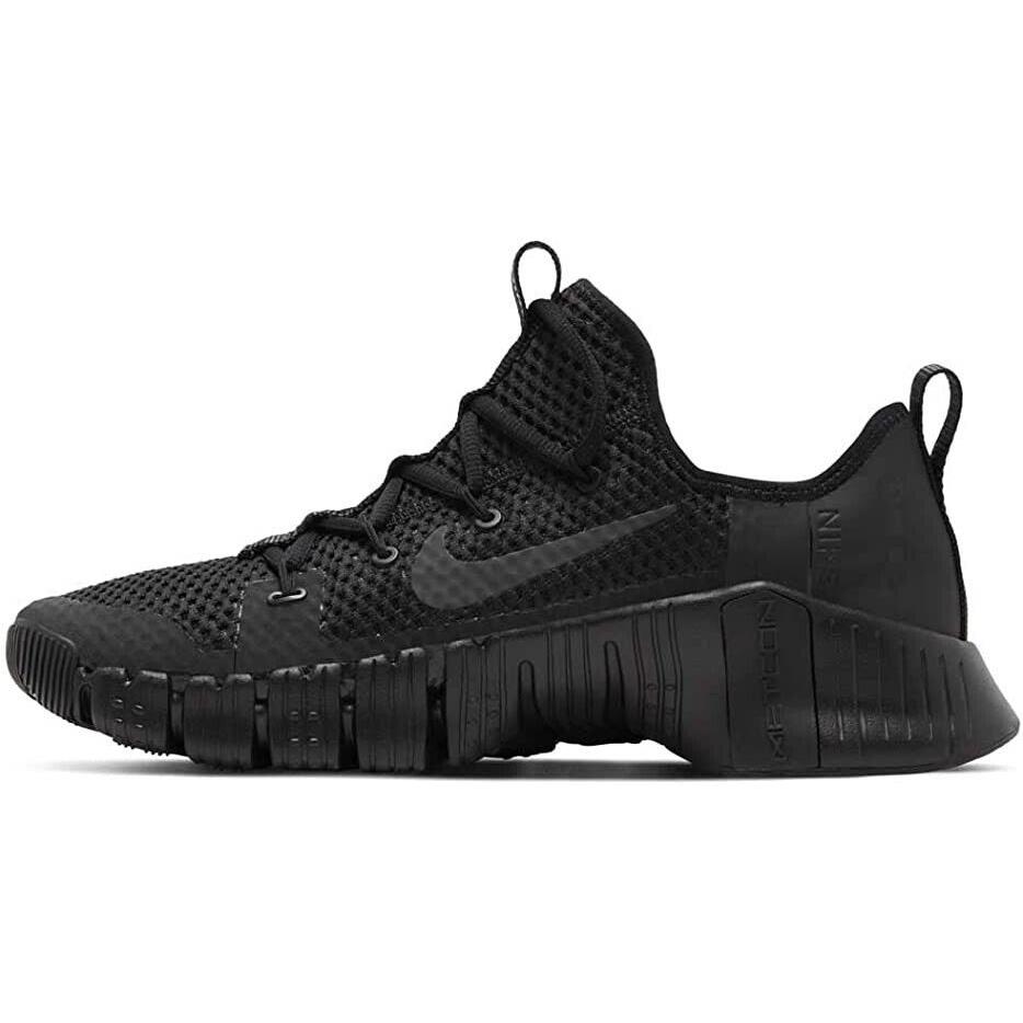Nike Free Metcon 3 Training Shoes Mens Size 8.5 Triple Black CJ0861-001
