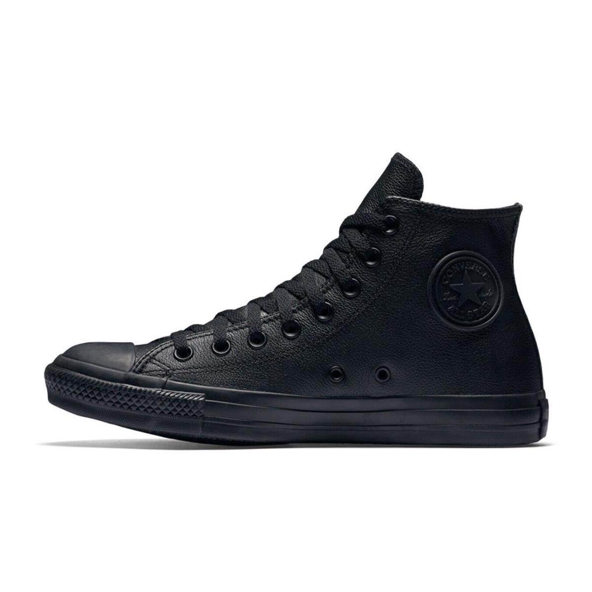 Converse Chuck Taylor All Star 135251C Unisex Black Mono Leather Shoes C157 - Black