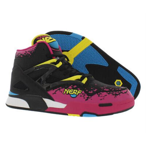 Reebok Pump Omni Zone Ii Mens Shoes Size 8 Color: Black/pink Gum/yellow