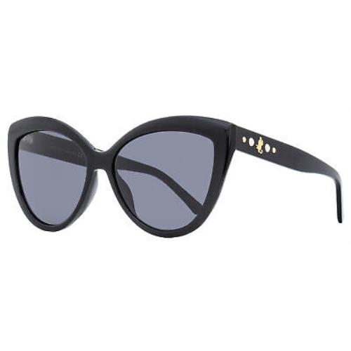 Jimmy Choo Butterfly Sunglasses Sinnie 807IR Black 57mm - Frame: Black, Lens: Gray