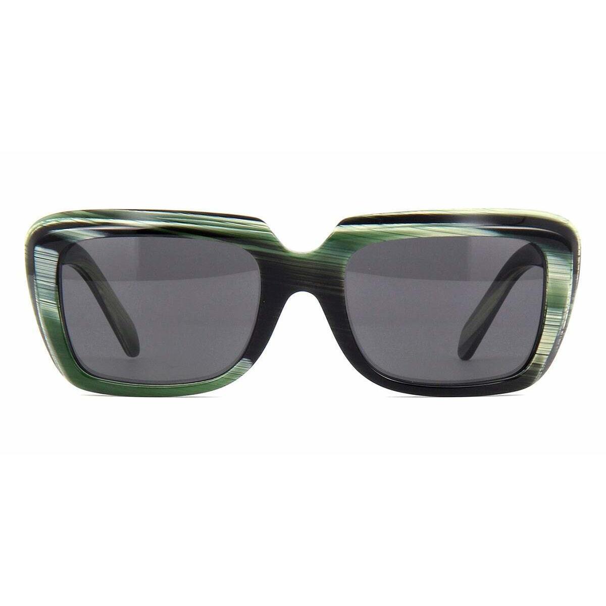 Celine Paris CL40091I 61A Green Horn W/grey Lenses Leauthentic Sunglasses 57-21