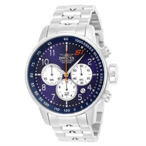 Invicta Men`s Watch S1 Rally Quartz Chronograph Blue Dial Steel Bracelet 23080