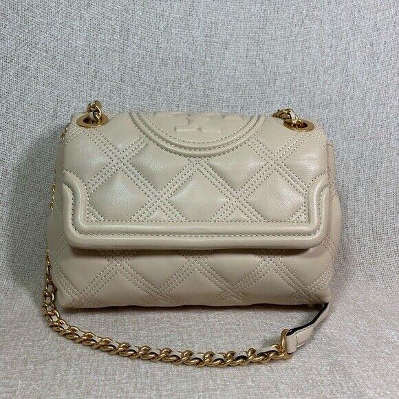 Tory Burch Cream Soft Fleming Small Convertible Shoulder Bag