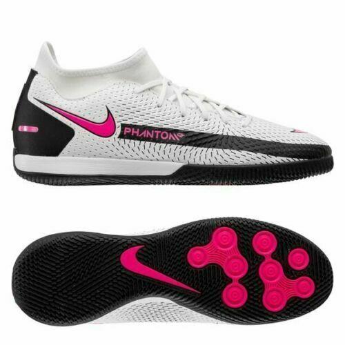 Nike Men`s Phantom GT Academy DF IC White/pink Black Soccer Shoes SR