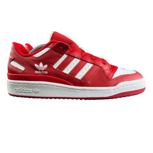 Adidas Men`s Forum Low CL Scarlet Red White Shoes HQ1495 Sizes 9 - 13 - Red