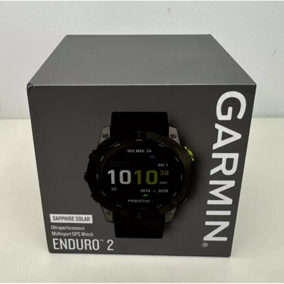 Garmin Enduro 2 Solar Watch Carbon Gray Dlc Titanium and Nylon Band 010-02754-00