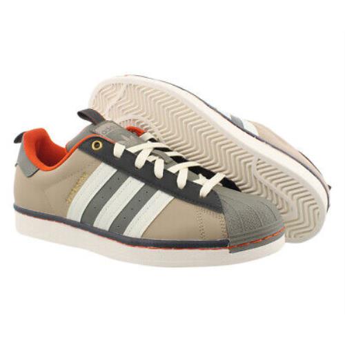Adidas Superstar Mens Shoes Size 6 Color: Beige/grey/orange