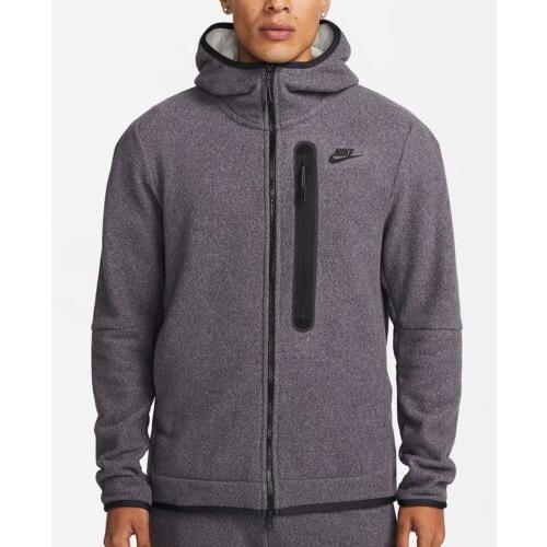 Nike Sportswear Tech Fleece Full Zip Winterized Hoodie Grey Mens L DQ4801-540