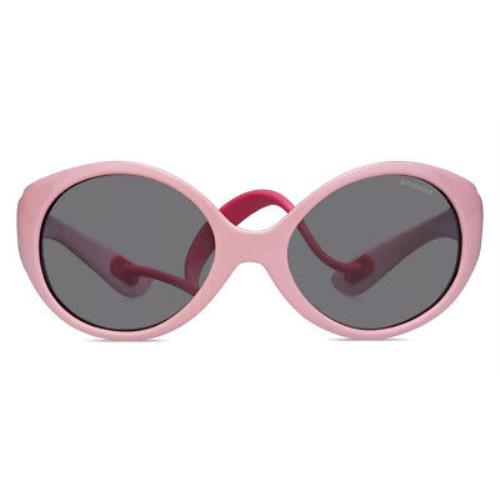 Polaroid 8010/S Sunglasses Kids 0NM9 Ivory Pink Oval 47mm