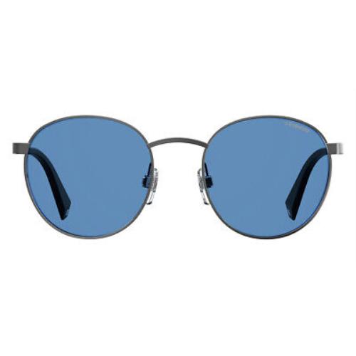 Polaroid 2053/S Sunglasses Unisex 0PJP Blue Oval 51mm