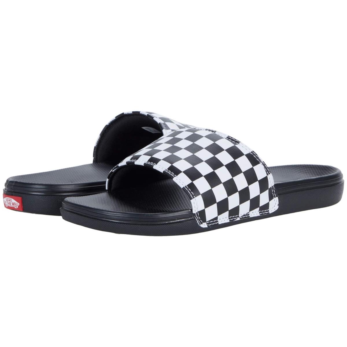 Unisex Sandals Vans La Costa Slide-on (Checkerboard) True White/Black