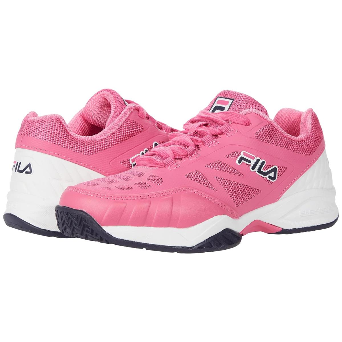 Girl`s Sneakers Athletic Shoes Fila Axilus Big Kid Shocking Pink/White/Fila Navy